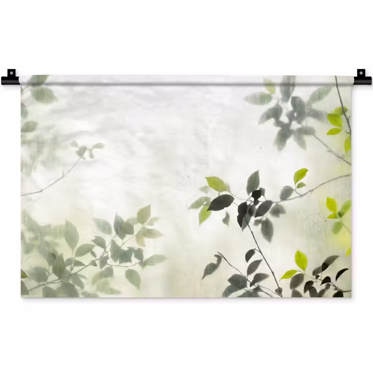 Wandkleed - Blad - Schaduw - Natuur - Abstract - Groen — 1
