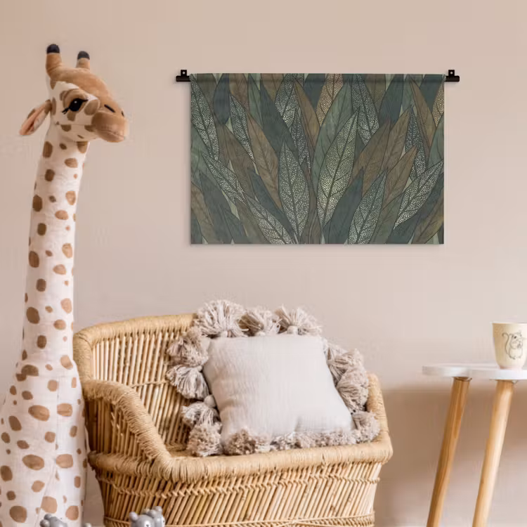 Wandkleed - Bladeren - Patroon - Gestippeld - Natuur - Groen — 5