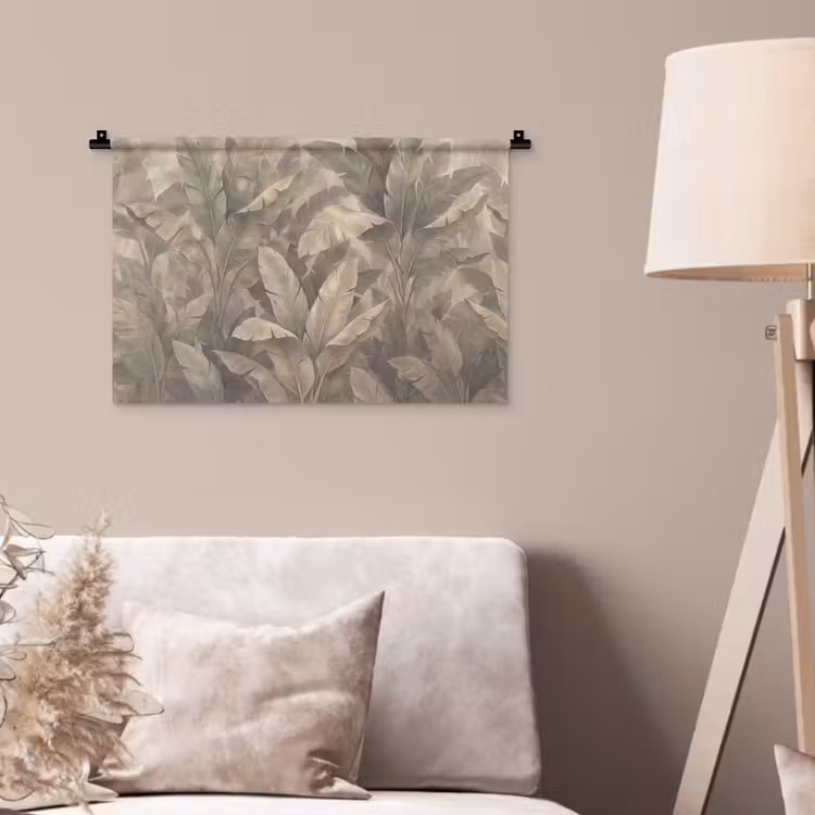Wandkleed - Bladeren - Tropisch - Natuur - Modern - Beige — 2
