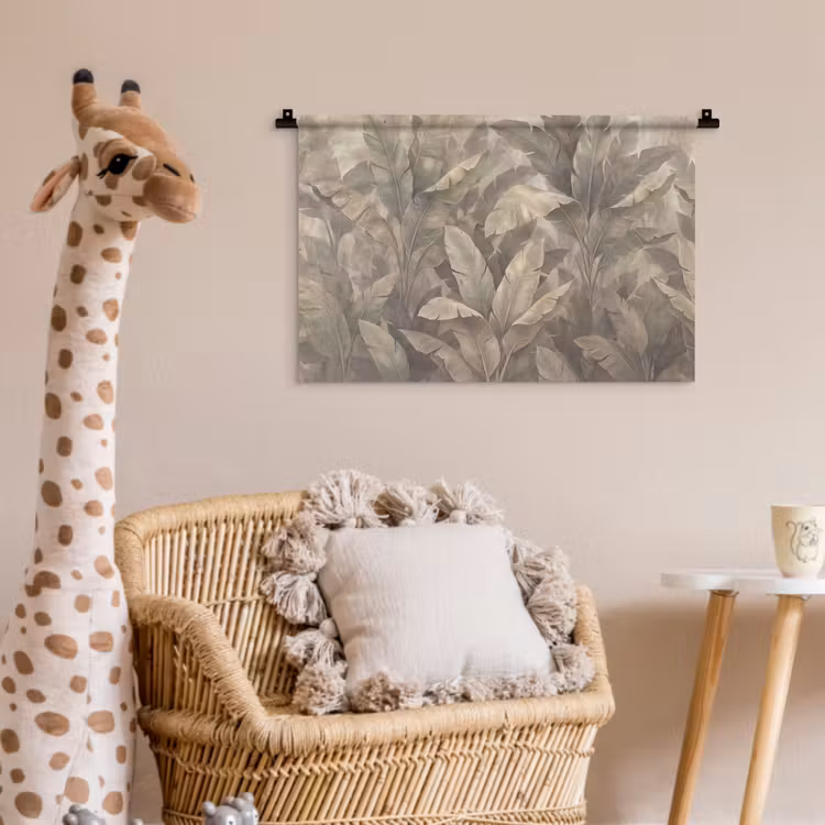 Wandkleed - Bladeren - Tropisch - Natuur - Modern - Beige — 5