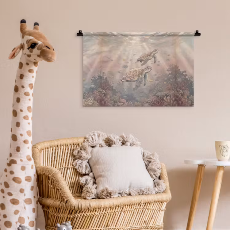 Wandkleed - Dier - Onderwater - Oceaan - Illustratie - Zeeleven — 5