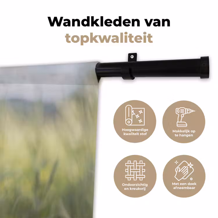 Wandkleed - Graan - Aar - Natuur - Groen - Detail — 3