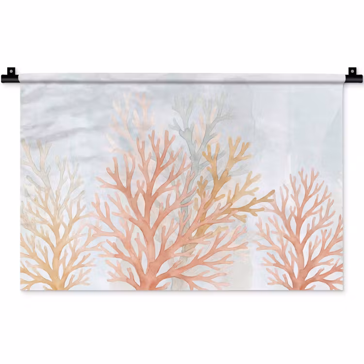 Wandkleed - Natuur - Abstract - Aquarel - Organisch - Warm — 1