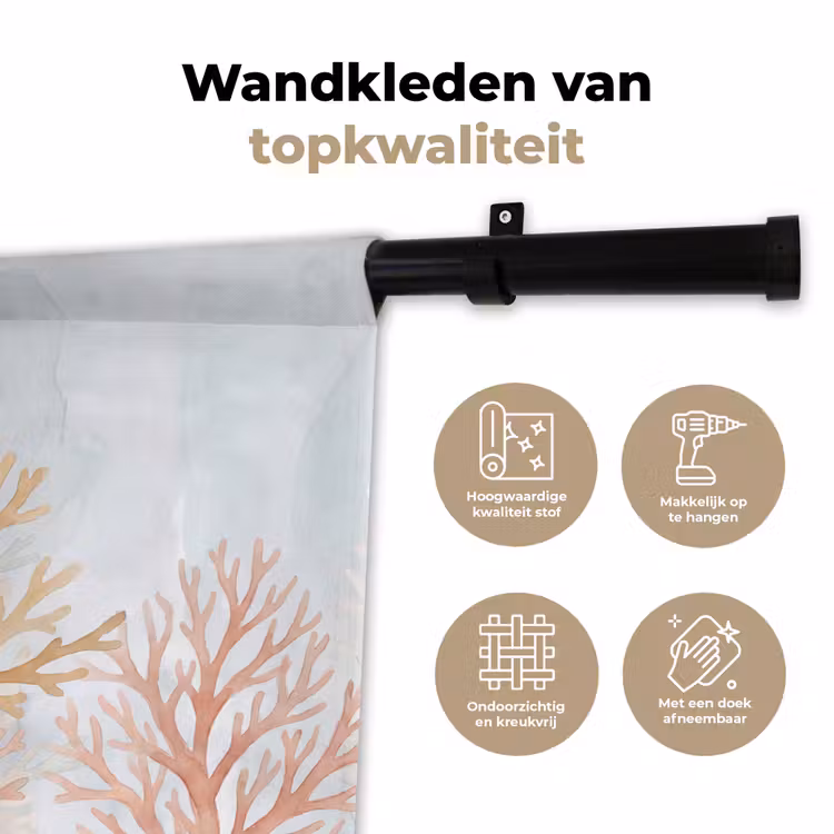 Wandkleed - Natuur - Abstract - Aquarel - Organisch - Warm — 3