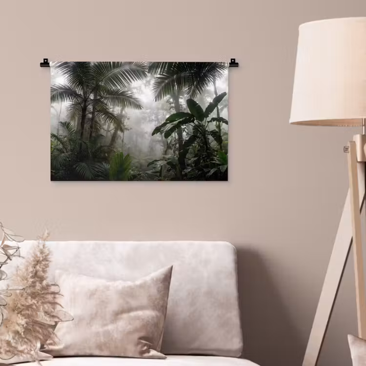 Wandkleed - Natuur - Jungle - Mist - Groen - Bladeren — 2