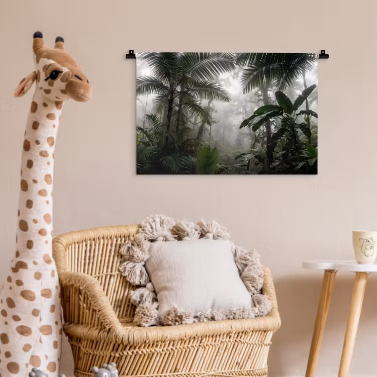Wandkleed - Natuur - Jungle - Mist - Groen - Bladeren — 5