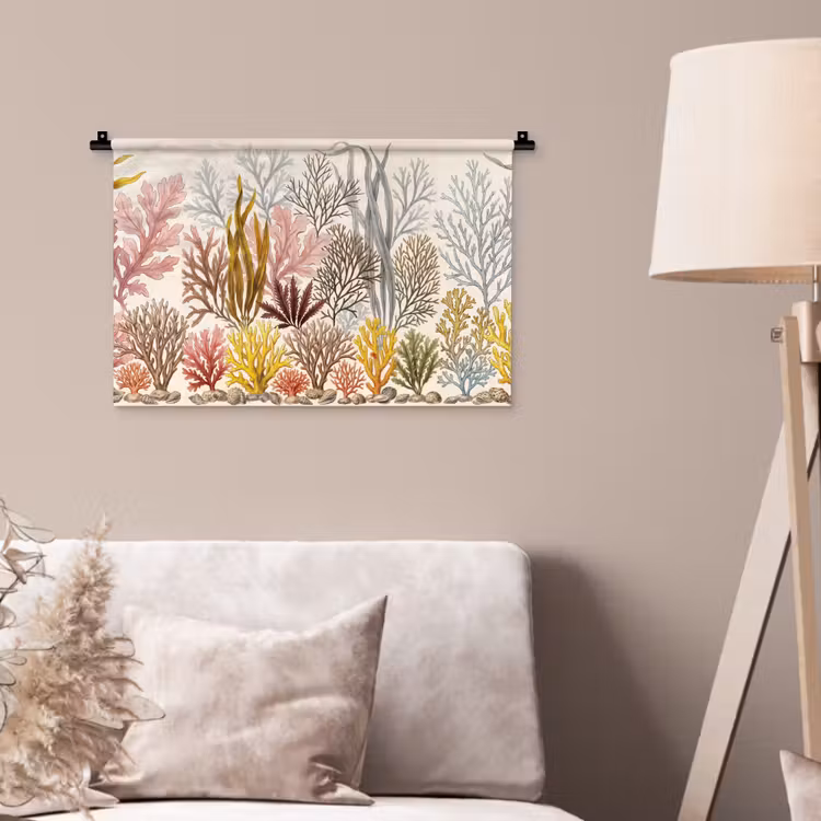Wandkleed - Natuur - Onderwater - Botanisch - Vintage - Kleurrijk — 2