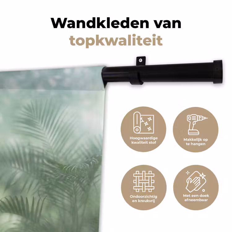 Wandkleed - Natuur - Vervaagd - Groen - Abstract - Modern — 3