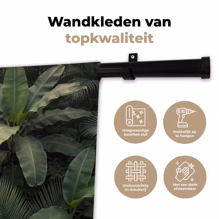 Wandkleed - Bladeren - Groen - Tropisch - Natuur — 3