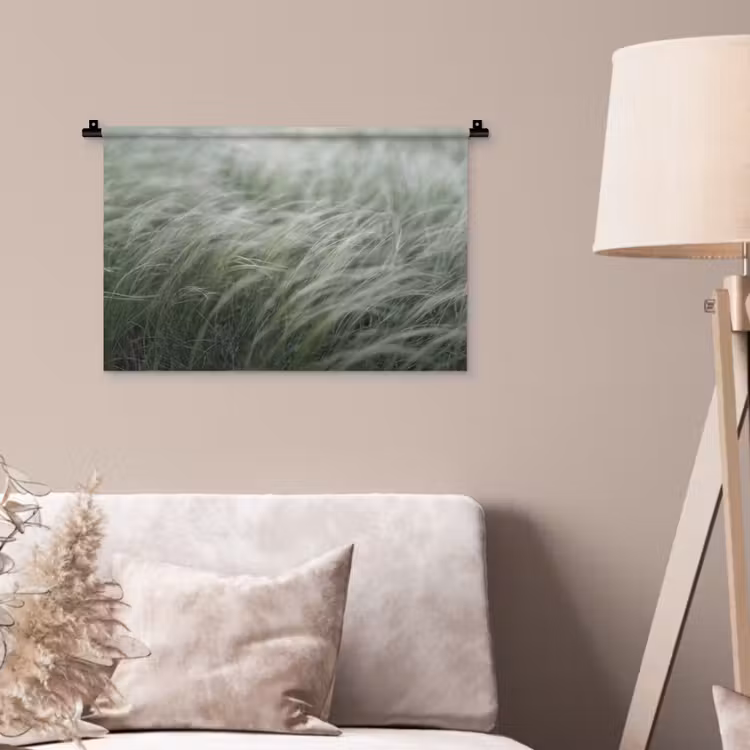 Wandkleed - Gras - Wazig - Natuur - Groen - Zacht — 2