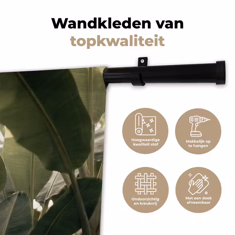 Wandkleed - Natuur - Bladeren - Groen - Tropisch - Detail — 3