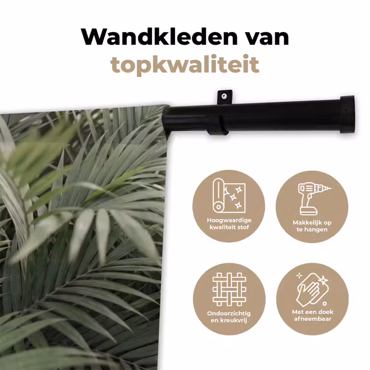 Wandkleed - Plant - Palmbladeren - Natuur - Groen — 3