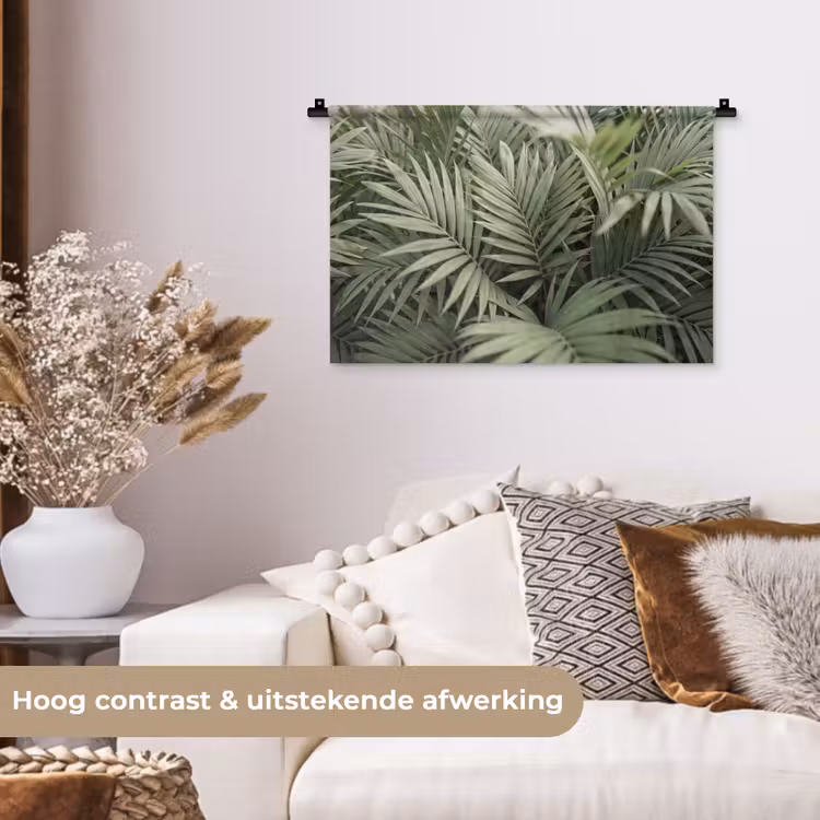 Wandkleed - Plant - Palmbladeren - Natuur - Groen — 4