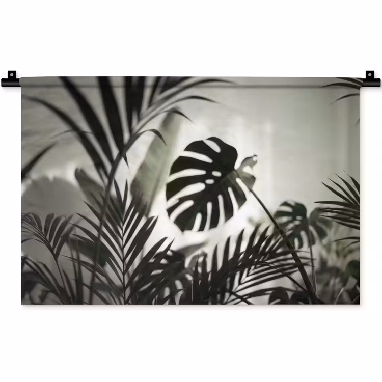 Wandkleed - Planten - Bladeren - Natuur - Minimalistisch - Groen — 1