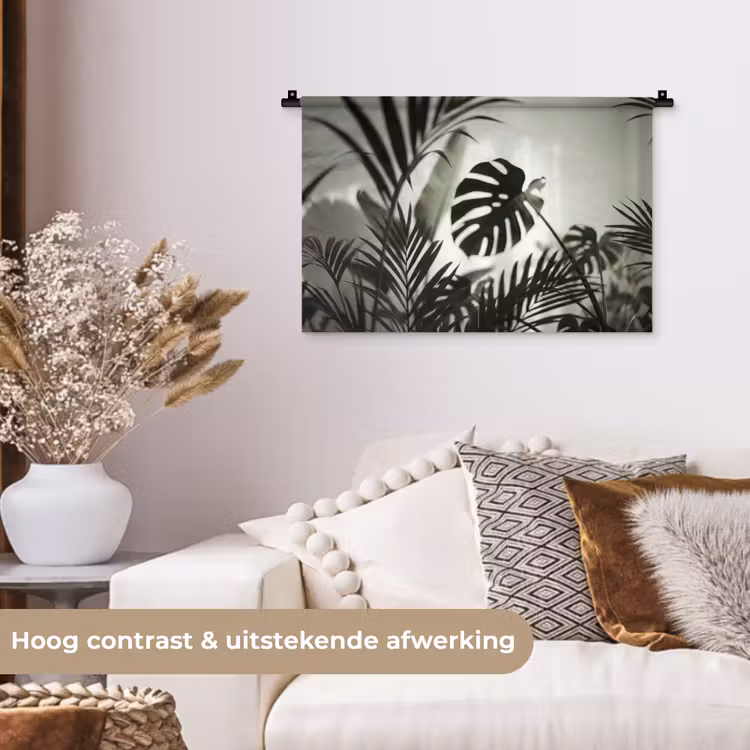 Wandkleed - Planten - Bladeren - Natuur - Minimalistisch - Groen — 4