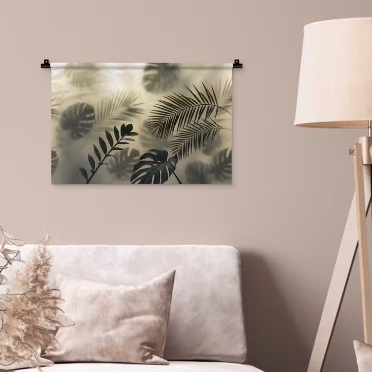 Wandkleed - Planten - Bladeren - Schaduwen - Groen - Modern — 2