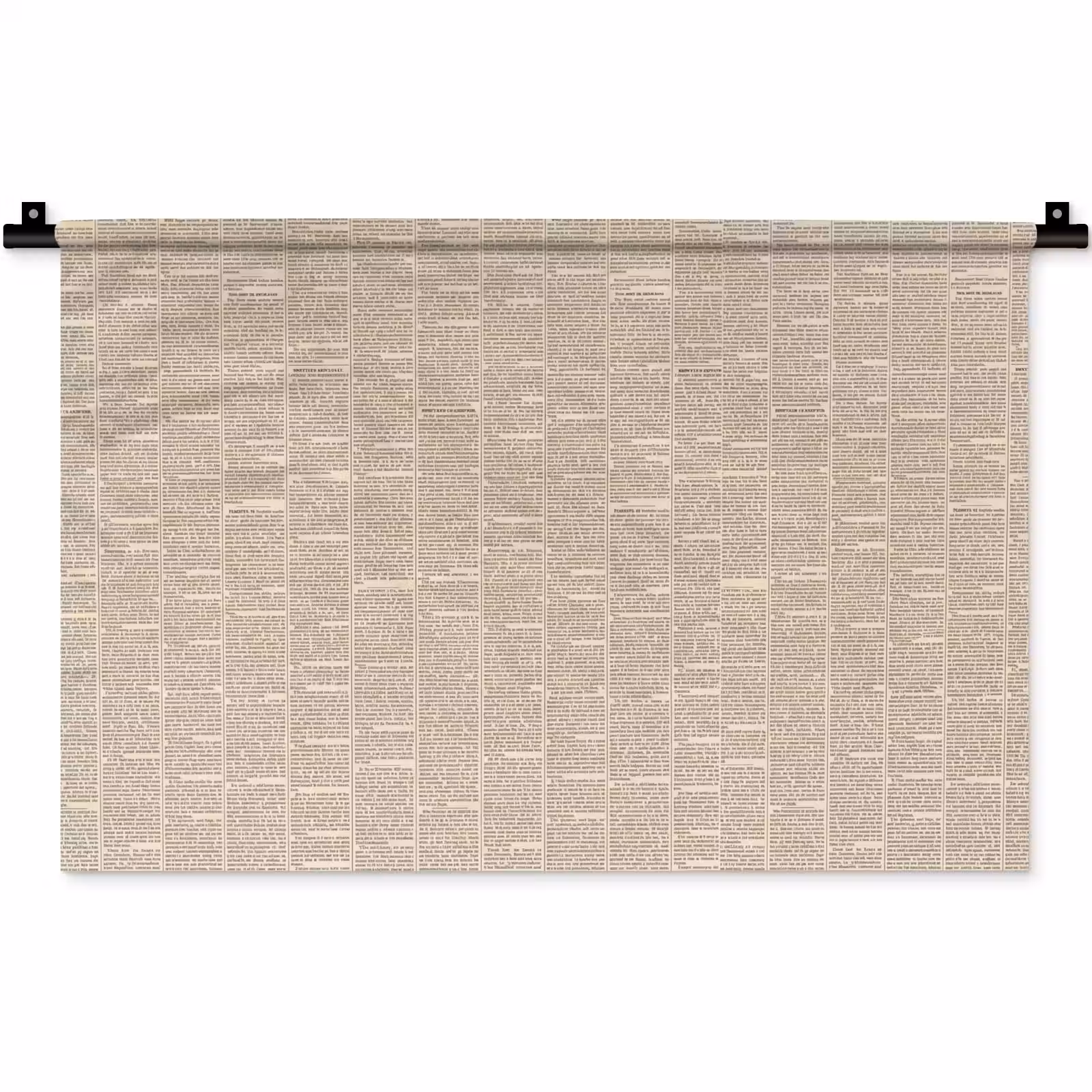 Wandkleed - Krant - Nieuws - Historisch - Vintage - Beige — 1