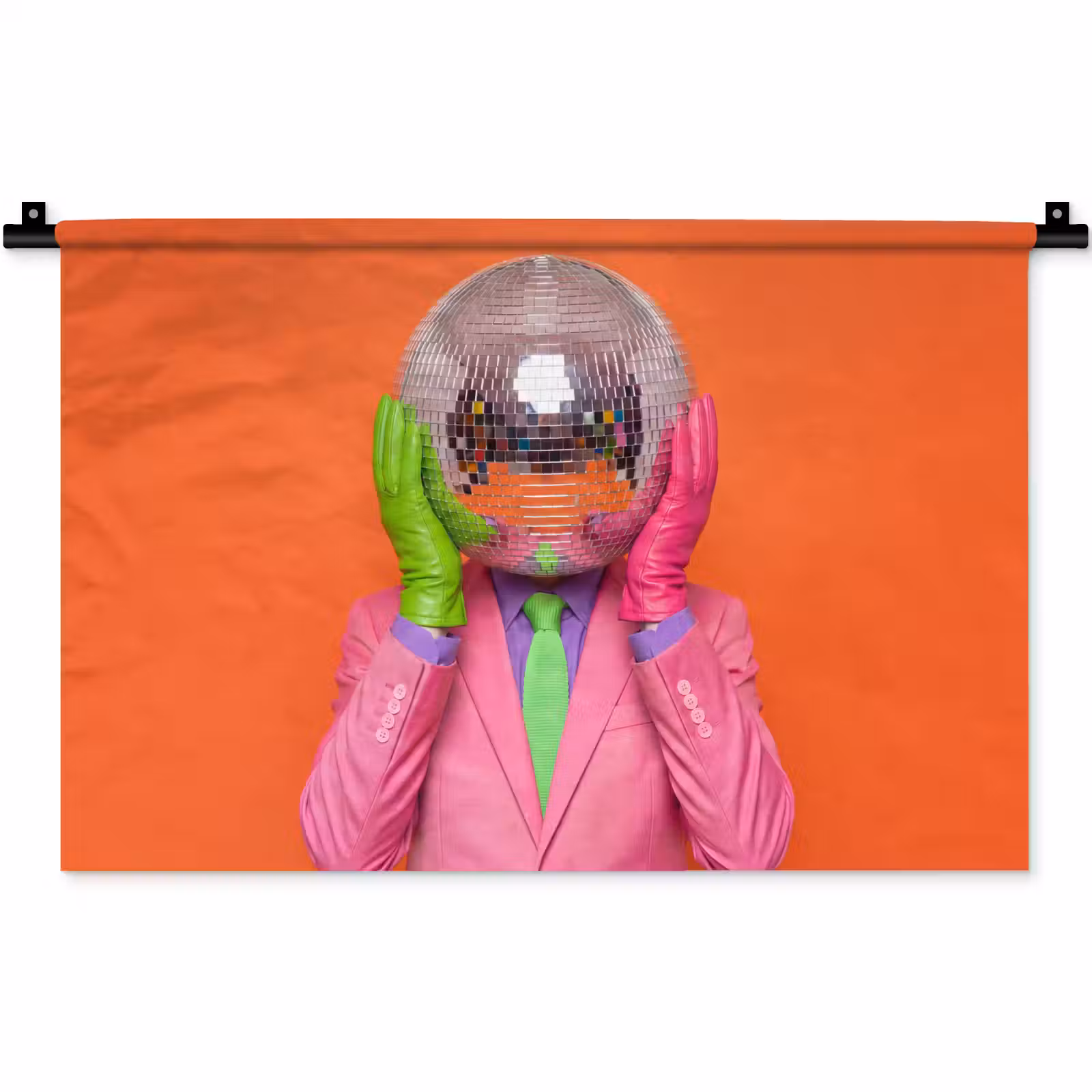 Wandkleed - Kunst - Disco bal - Kleurrijk - Modern - Studio — 1