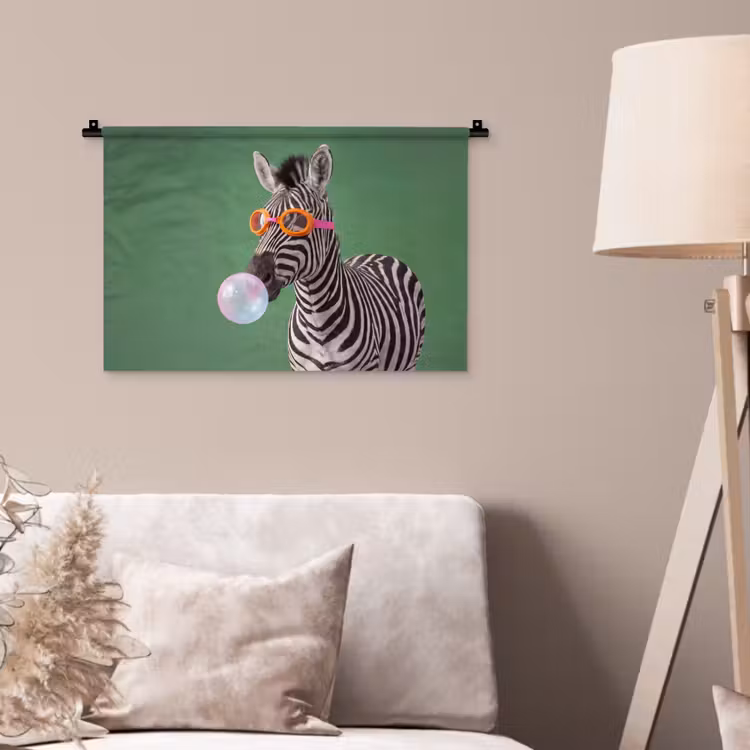 Wandkleed - Dier - Bril - Bel - Modern - Groen — 2