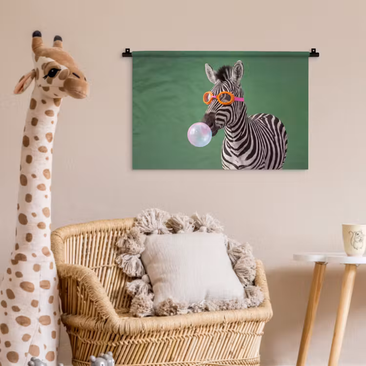 Wandkleed - Dier - Bril - Bel - Modern - Groen — 5