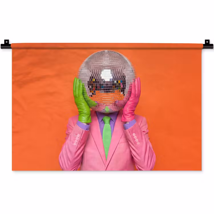 Wandkleed - Kunst - Disco bal - Kleurrijk - Modern - Studio — 1