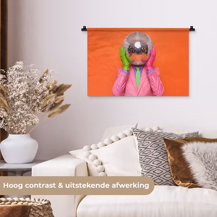 Wandkleed - Kunst - Disco bal - Kleurrijk - Modern - Studio — 4