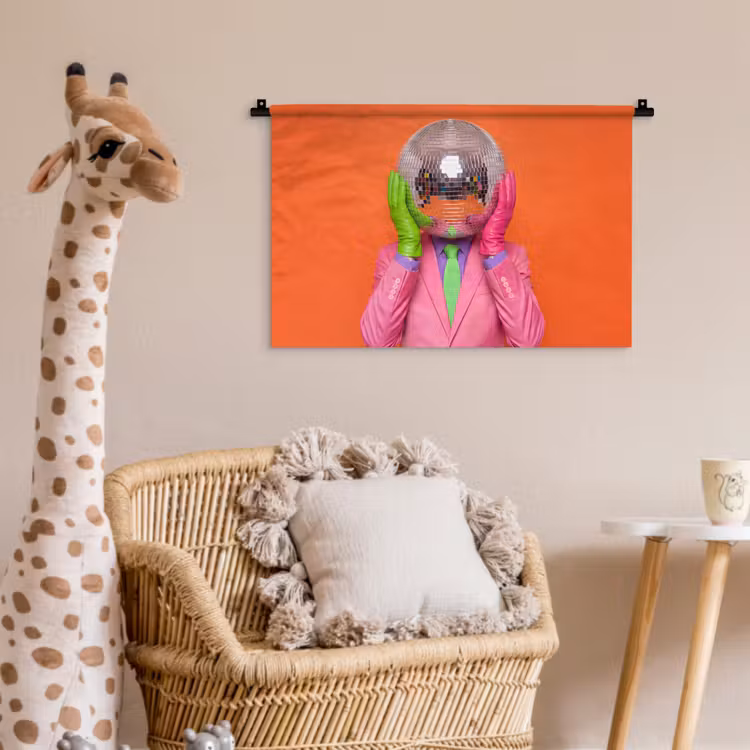Wandkleed - Kunst - Disco bal - Kleurrijk - Modern - Studio — 5