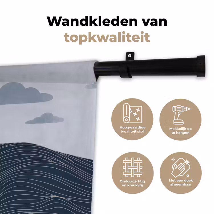 Wandkleed - Persoon - Surfen - Oceaan - Natuur - Modern — 3