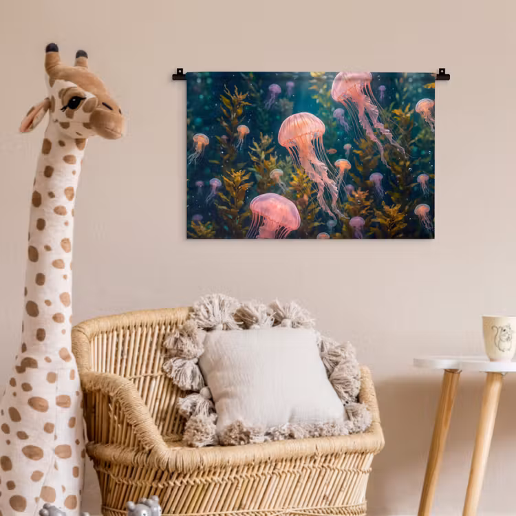 Wandkleed - Kwal - Roze - Onderwater - Zeeleven - Dieren — 5