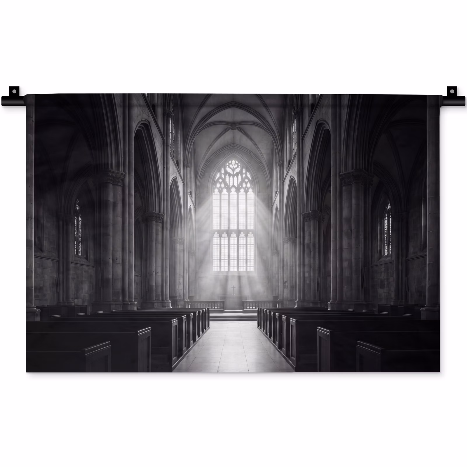 Wandkleed - Kerk - Interieur - Lichtstralen - Architectuur - Klassiek — 1