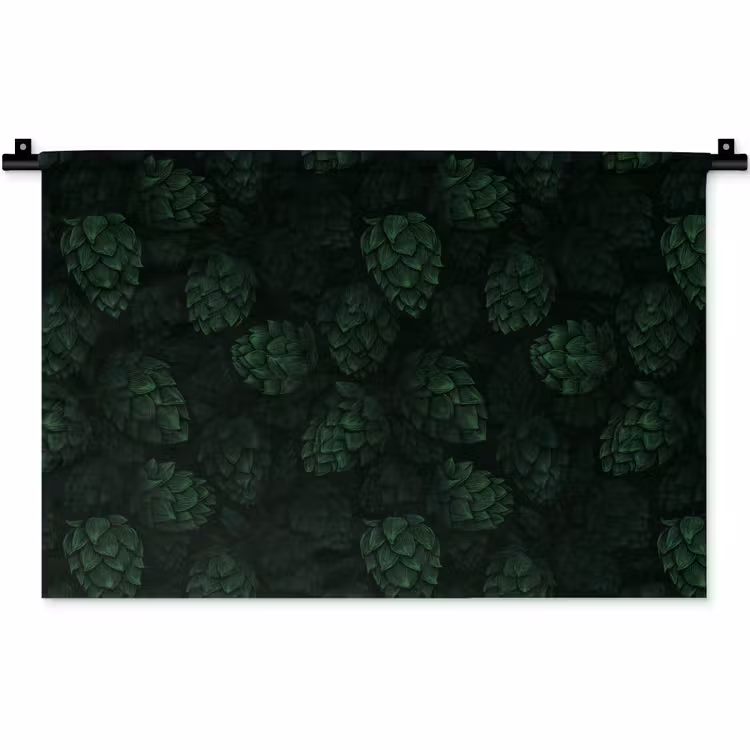 Wandkleed - Donker - Groen - Hopbellen - Botanisch - Illustratie — 1
