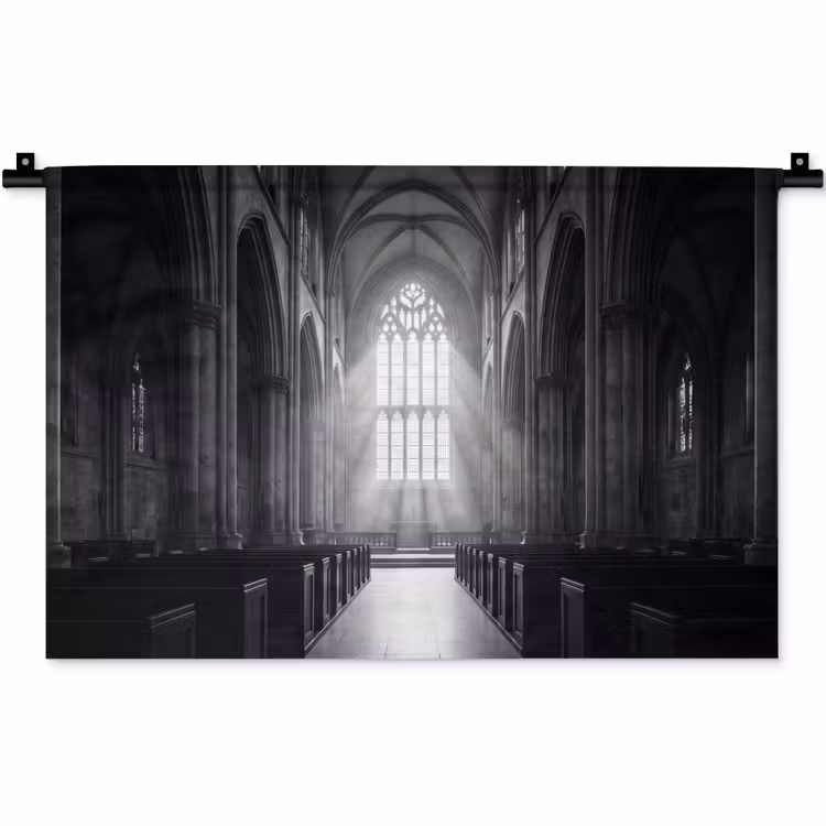 Wandkleed - Kerk - Interieur - Lichtstralen - Architectuur - Klassiek — 1