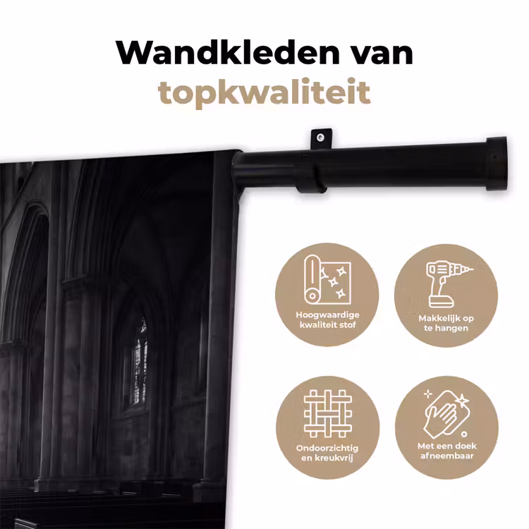 Wandkleed - Kerk - Interieur - Lichtstralen - Architectuur - Klassiek — 3