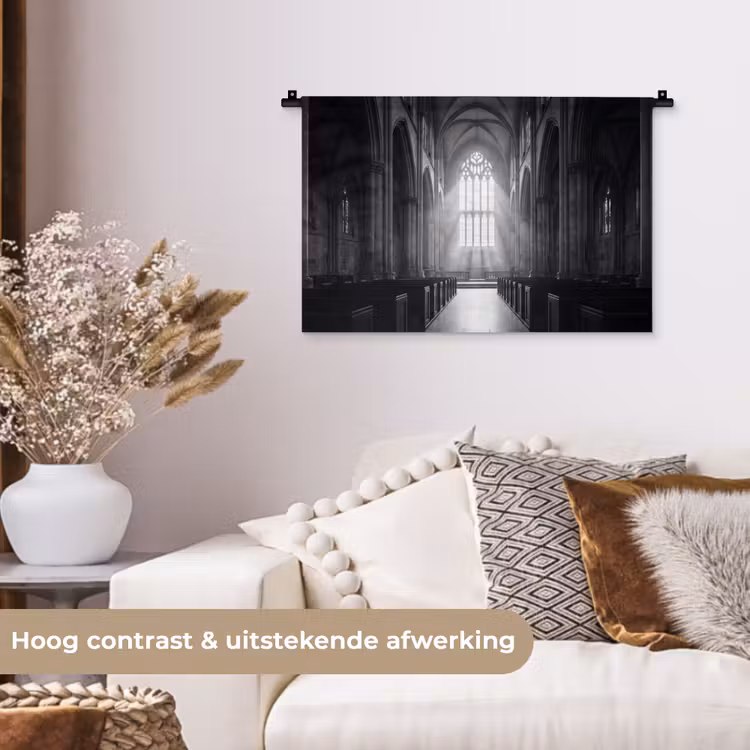 Wandkleed - Kerk - Interieur - Lichtstralen - Architectuur - Klassiek — 4