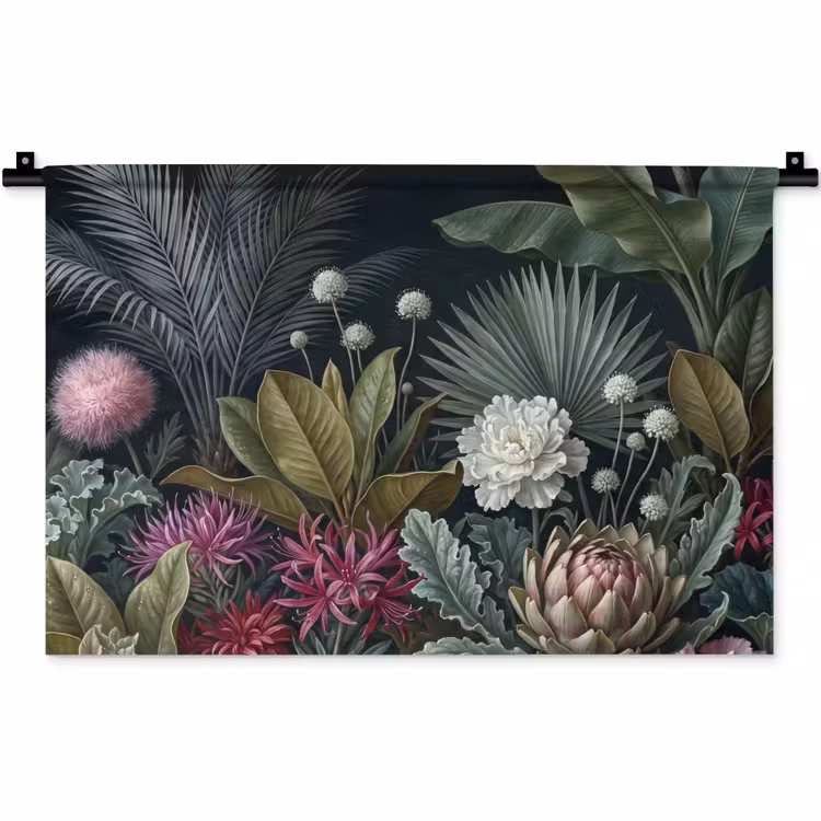 Wandkleed - Planten - Tropisch - Botanisch - Donker - Groen — 1