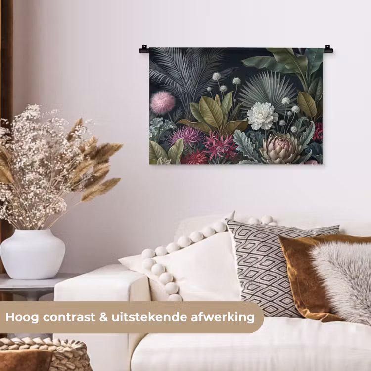 Wandkleed - Planten - Tropisch - Botanisch - Donker - Groen — 4