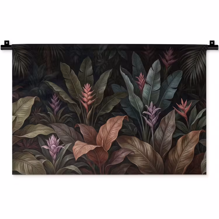 Wandkleed - Planten - Tropisch - Jungle - Donker - Natuur — 1