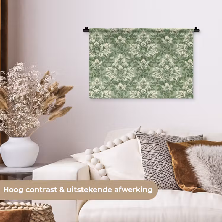 Wandkleed - Sierlijk - Lichtgroen - Planten - Patroon - Getailleerd — 4