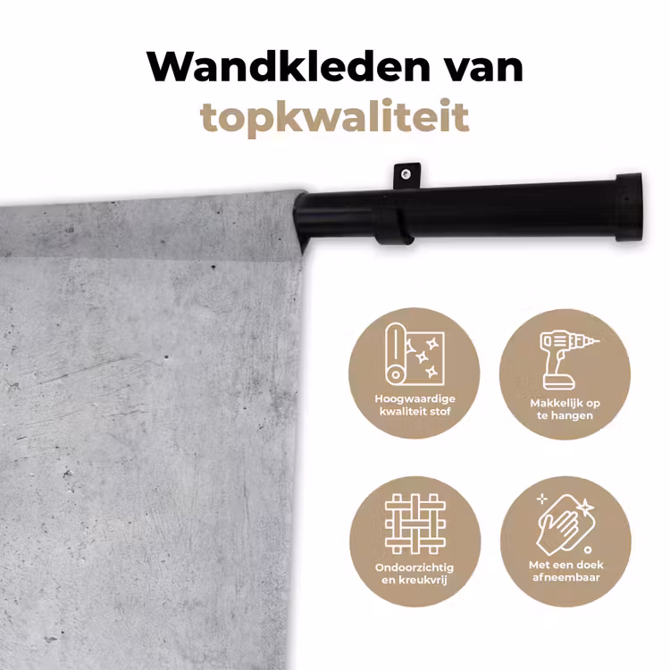 Wandkleed - Beton - Textuur - Achtergrond - Grijs - Industrieel — 3