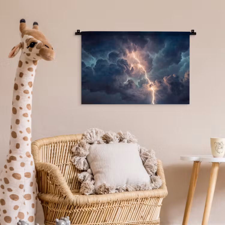Wandkleed - Bliksem - Storm - Natuur - Donker — 5