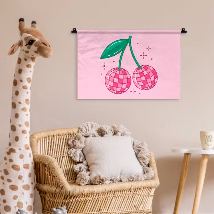 Wandkleed - Decoratie - Disco-bal - Feest - Roze — 5