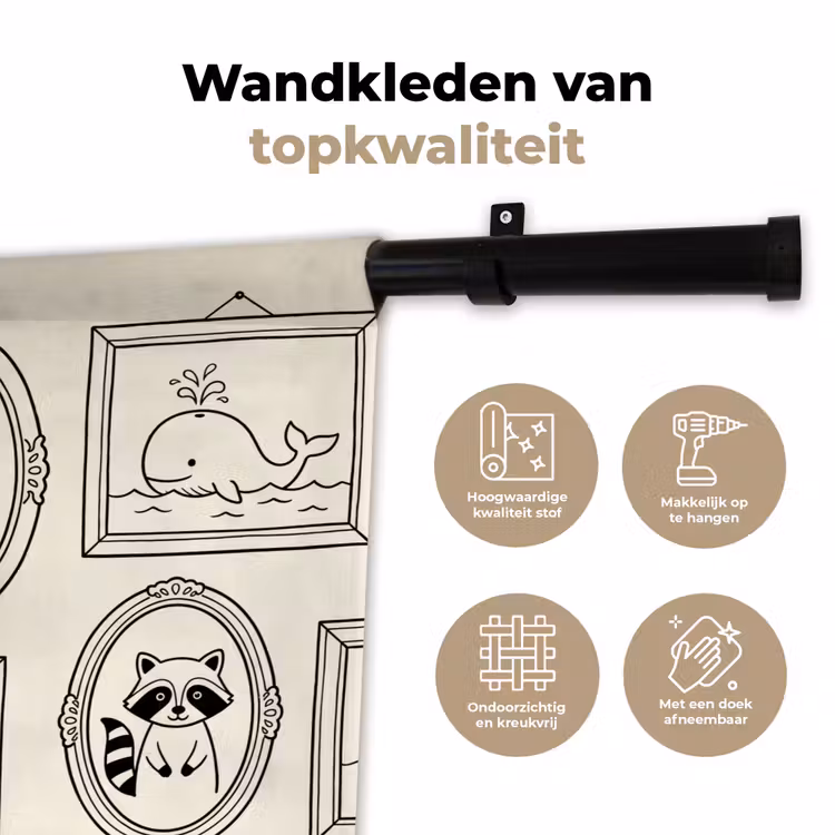 Wandkleed - Dieren - Illustratie - Lijsten - Galerij - Speels — 3