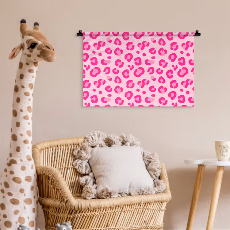 Wandkleed - Dierenprint - Patroon - Abstract - Modern - Roze — 5