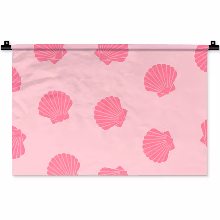 Wandkleed - Schelp - Patroon - Zee - Modern - Roze — 1