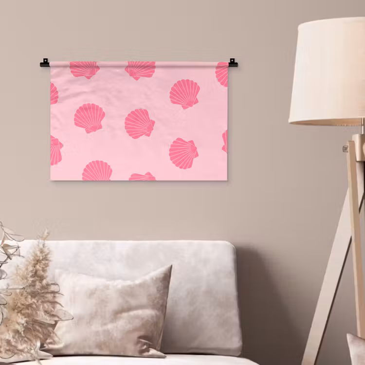Wandkleed - Schelp - Patroon - Zee - Modern - Roze — 2