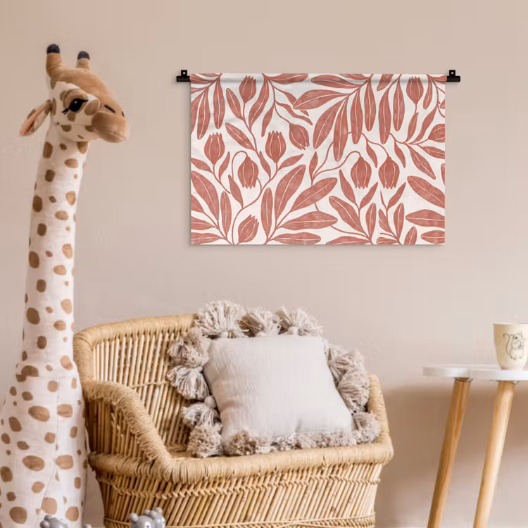 Wandkleed - Bloemen - Patroon - Modern - Natuur - Bruin — 5