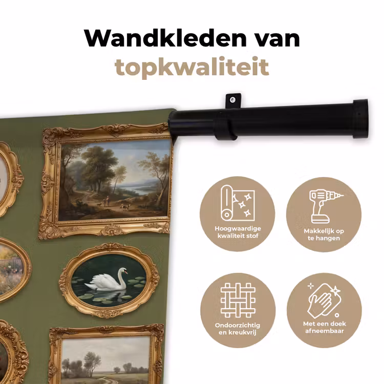 Wandkleed - Hert - Bos - Natuur - Klassiek - Dieren — 3