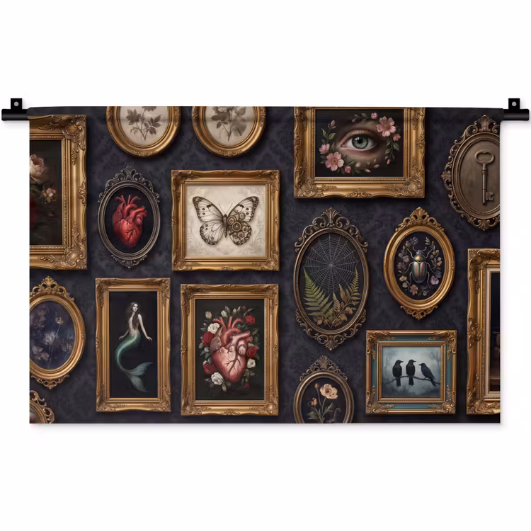 Wandkleed - Kunst - Collectie - Vintage - Klassiek - Donker — 1