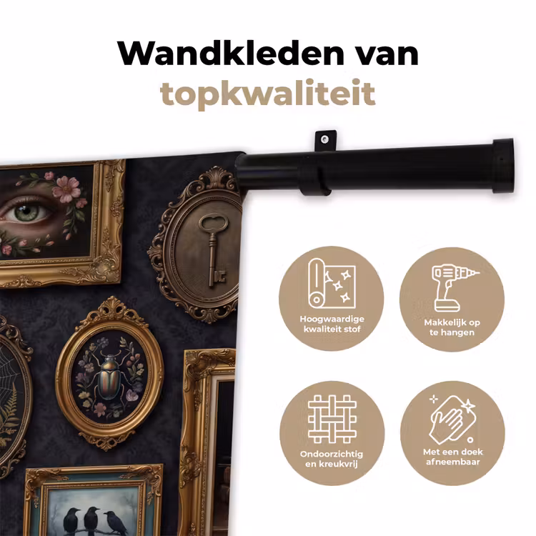 Wandkleed - Kunst - Collectie - Vintage - Klassiek - Donker — 3