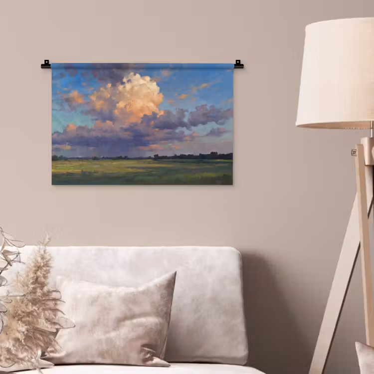 Wandkleed - Lucht - Wolken - Landschap - Modern - Oranje — 2